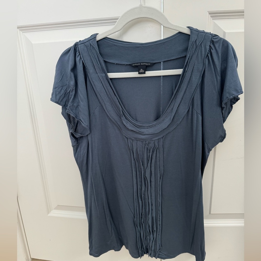Banana Republic Short Sleeve Top with frayed details